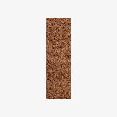 The Rug Seller Retro Plain Shaggy Runner in Beige
