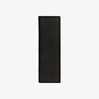 The Rug Seller Sisal Hallway Runners in Plain Black