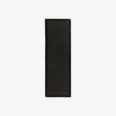 The Rug Seller Sisal Hallway Runners in Plain Black