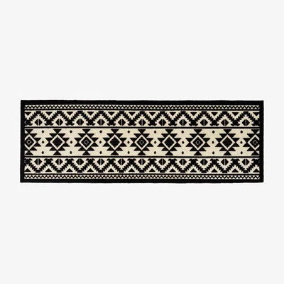 The Rug Seller My Tribal Washable Indoor Runner in Black&nbsp;50x150cm