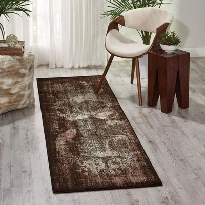 The Rug Seller Karma Hallway Runners KRM01 in Latte