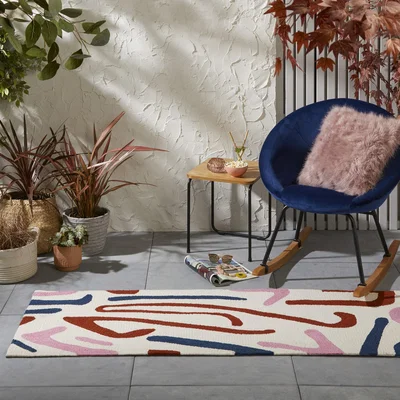 The Rug Seller Synchronic indoor outdoor Runner 442303 Multi by Harlequin