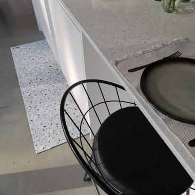 The Rug Seller Bodhi Speckled Washable Runner Mats in Grey White