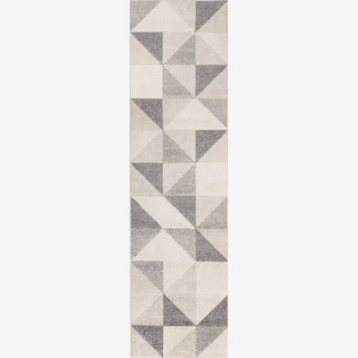 The Rug Seller Urban Triangle Runner in Grey