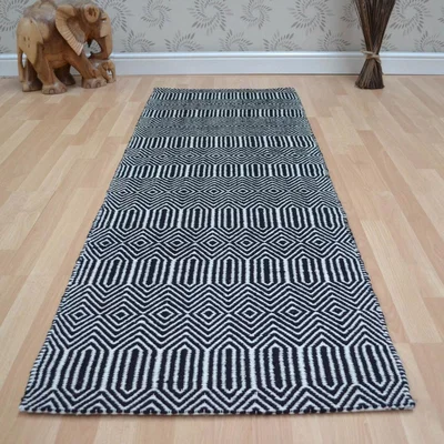 The Rug Seller Sloan Hallway Runners in Black