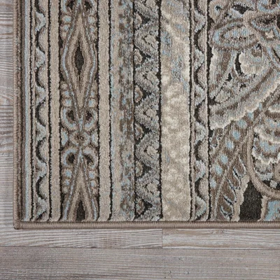 The Rug Seller Karma Hallway Runners KRM03 in Stone