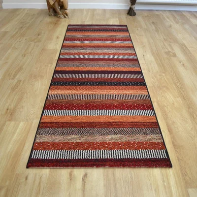 The Rug Seller Woodstock Hallway Runners 32743 1382 in Red and Orange