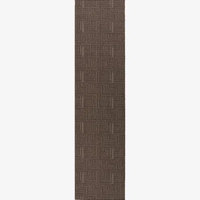 The Rug Seller Skyline Pinnacle Hallway Runners in Charcoal