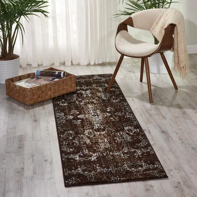 The Rug Seller Karma Hallway Runners KRM04 in Mocha