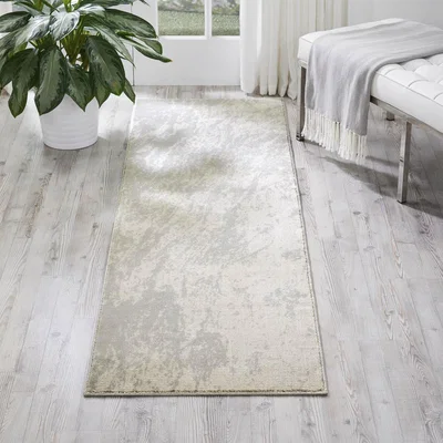 The Rug Seller Maxell Hallway Runners MAE12 by Nourison in Ivoy and Grey