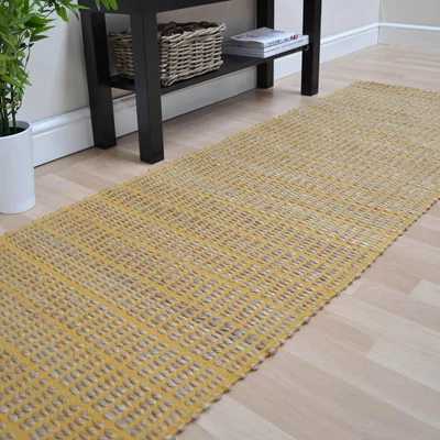 The Rug Seller Ranger Hallway Runners in Mustard