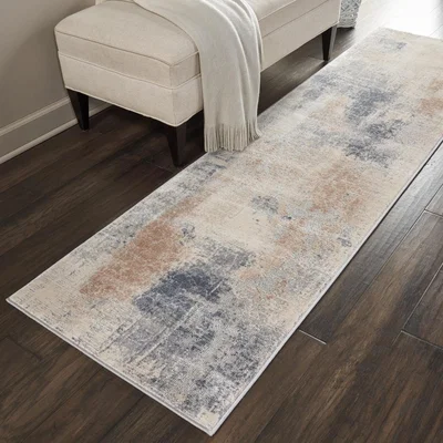 The Rug Seller Rustic Textures Runners RUS02 in BGEGY