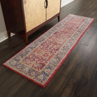 The Rug Seller Ankara Global Hallway Runners ANR02 in Red