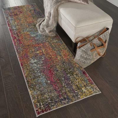 The Rug Seller Celestial Abstract Hallway Runner CES14 in Sunset by Nourison&nbsp;61x183cm