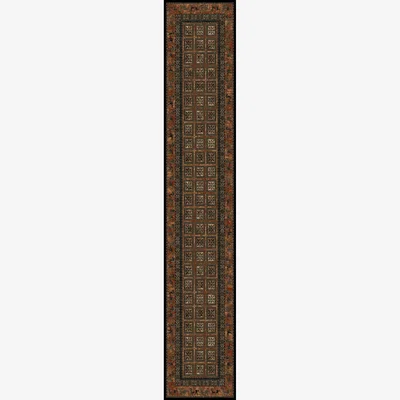 The Rug Seller Royal Kashqai Traditional Wool Hallway Runner Rugs 4301 500 Green