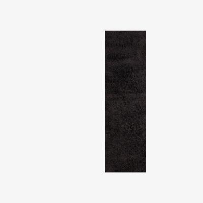 The Rug Seller Retro Plain Shaggy Runner in Black
