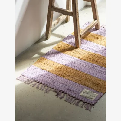 Westwing Handwoven Cotton Runner Chindi with Fringes
