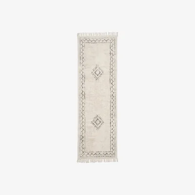 Westwing Handwoven Cotton Runner Fionn with Fringes