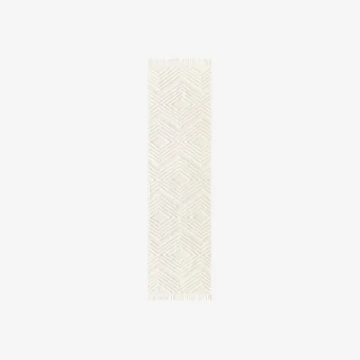 Westwing High-Low Cotton Runner Ziggy, Hand-Woven