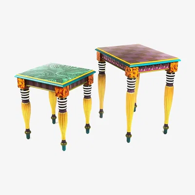 Amara MacKenzie-Childs - Paradise Nesting Tables - Set of 2