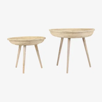 Amara Light & Living - Colon Rattan Side Table - Set of 2 - Natural