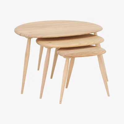 Barker and Stonehouse Ercol Collection Pebble Nest of Tables