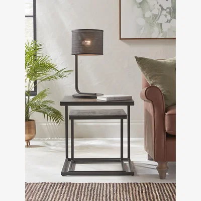 Cox and Cox Two Black Nesting Tables