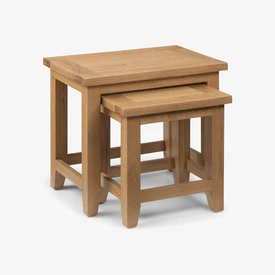 Dunelm Astoria Oak Nest of Tables Natural