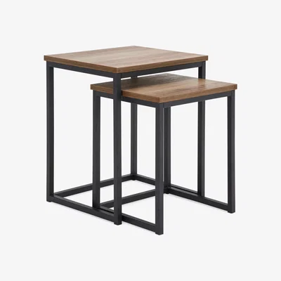 Dunelm Fulton Square Nest of Tables Pine