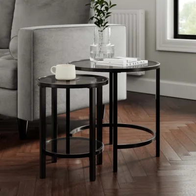 Dunelm Sofia Glass Nest of Tables