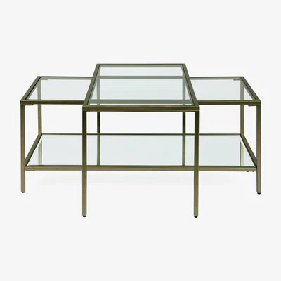 Dunelm Claudia Brass Effect Coffee Nest Brown