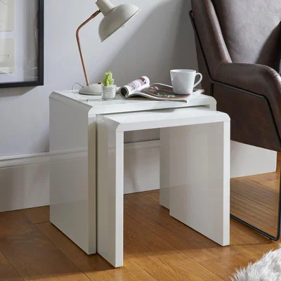 Dunelm Knox Nest of Tables White