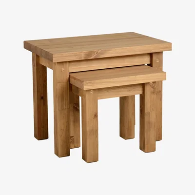 Dunelm Tortilla Nest of Tables Natural