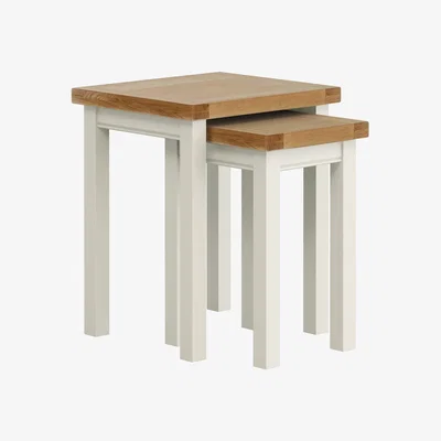 Dunelm Compton Ivory Nest of Tables Cream