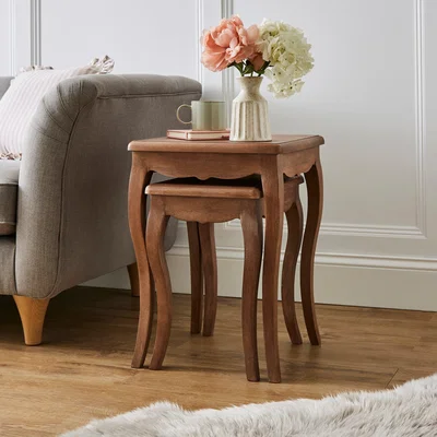 Dunelm Giselle Nest Of Tables Brown