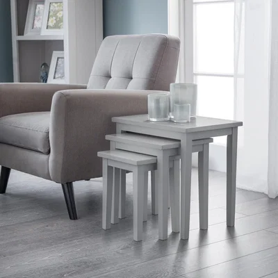 Dunelm Cleo Nest Of Tables Grey