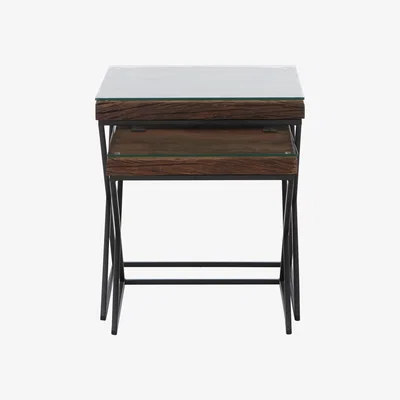 Furniture Village Noir Nest of Tables - Brown