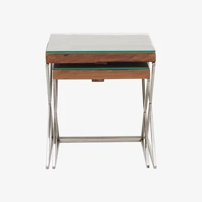 Furniture Village Chennai Nest of Tables - Brown