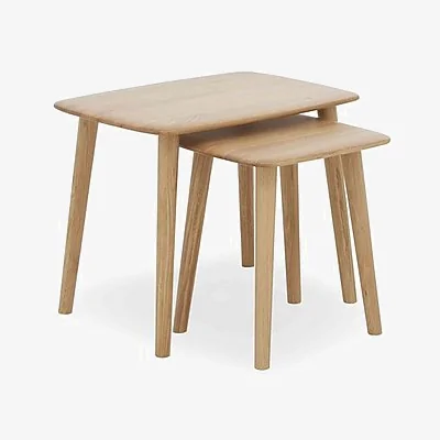 Furniture Village Stockholm Nest of Tables - Light Oak