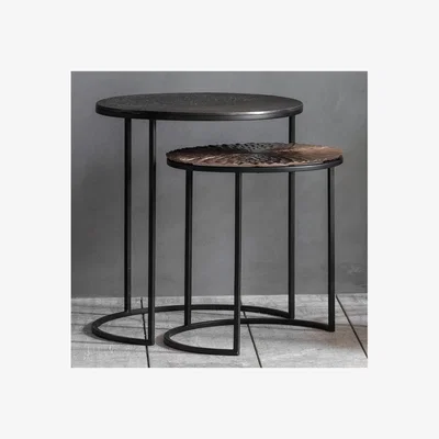 Furniture123 Limosa Metal Nest of 2 Tables - Caspian House