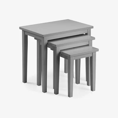Furniture123 Julian Bowen Cleo Nest of Tables - Grey Finish