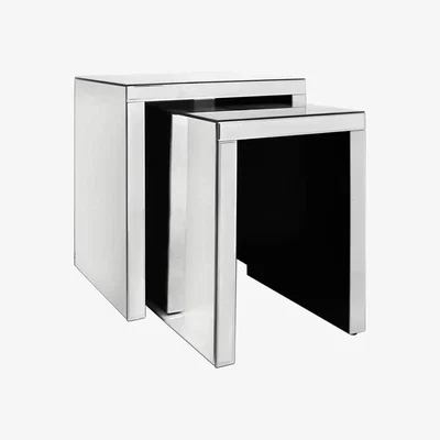 Furniture123 Mirrored Nest Of 2 Tables - Anais