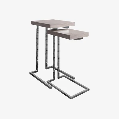 Furniture123 Nest of 2 Sofa Tables in Grey Oak Effect - Arabella