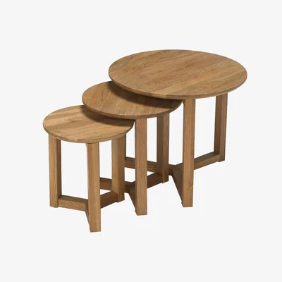Furniture123 LPD Stow Nest of Tables in Oak