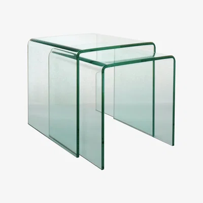 Habitat Habitat Gala Set of 2 Glass Nested Tables