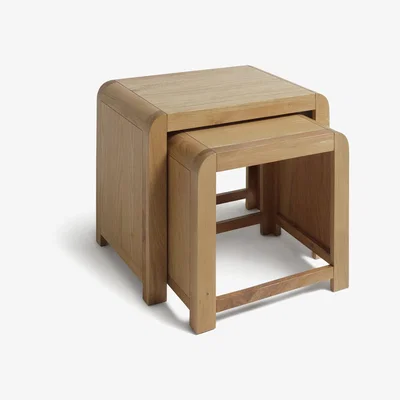 Habitat Habitat Novara Nest of 2 Tables - Oak Veneer