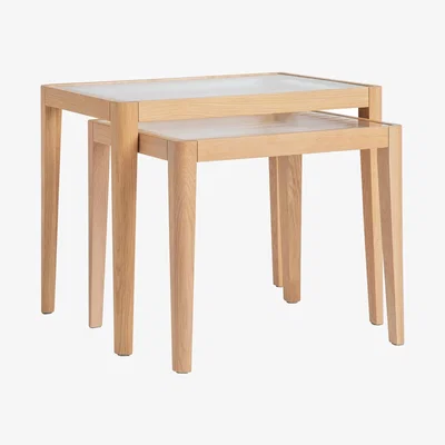 Habitat Habitat Camellia Nest of 2 Tables - Natural