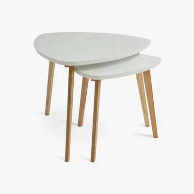 Habitat Habitat Cato Nest of 2 Tables - White