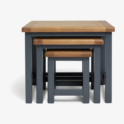 Habitat Habitat Kent Nest of 3 Tables - Grey & Oak