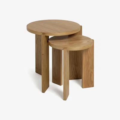 Habitat Habitat Xylo Nest of 2 Tables - Oak